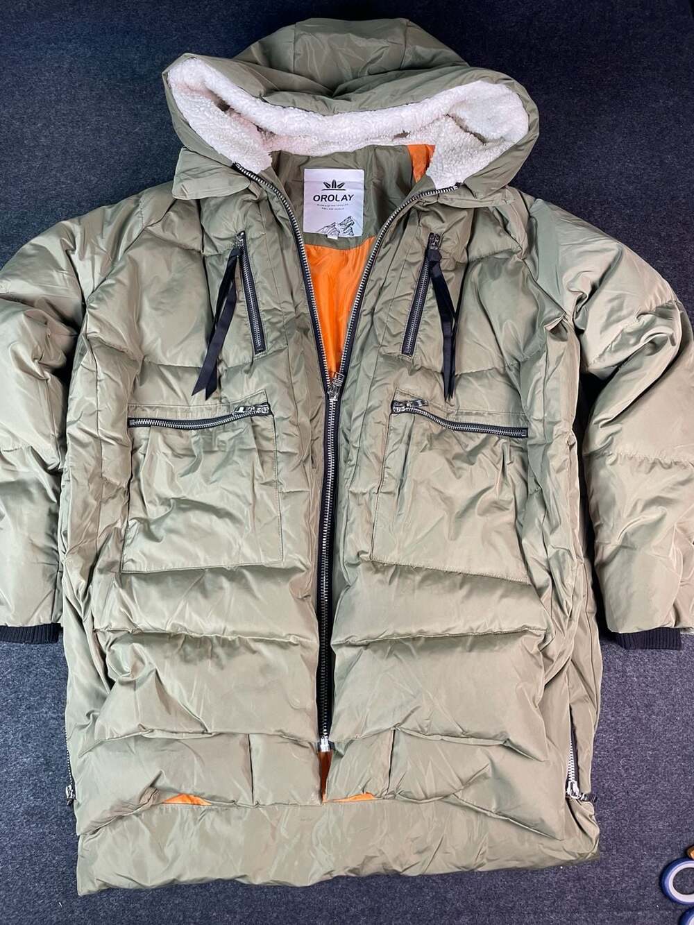 Orolay Down Puffer Jacket Size L Green